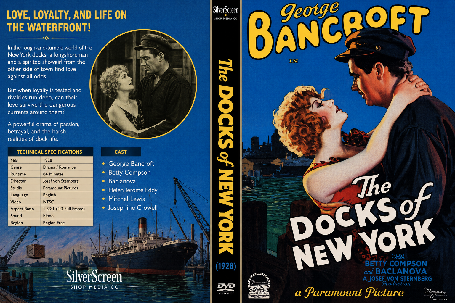 The Docks of New York (1928) Silent Romantic Drama DVD Collector Edition