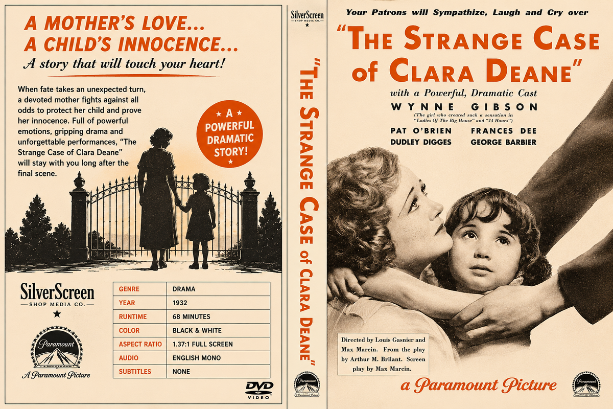The Strange Case of Clara Deane (1932) Crime Drama DVD Collector Edition