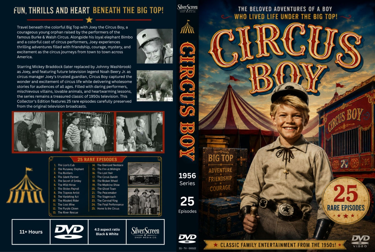 Circus Boy (1956) Classic TV Series DVD – 25 Rare Episodes