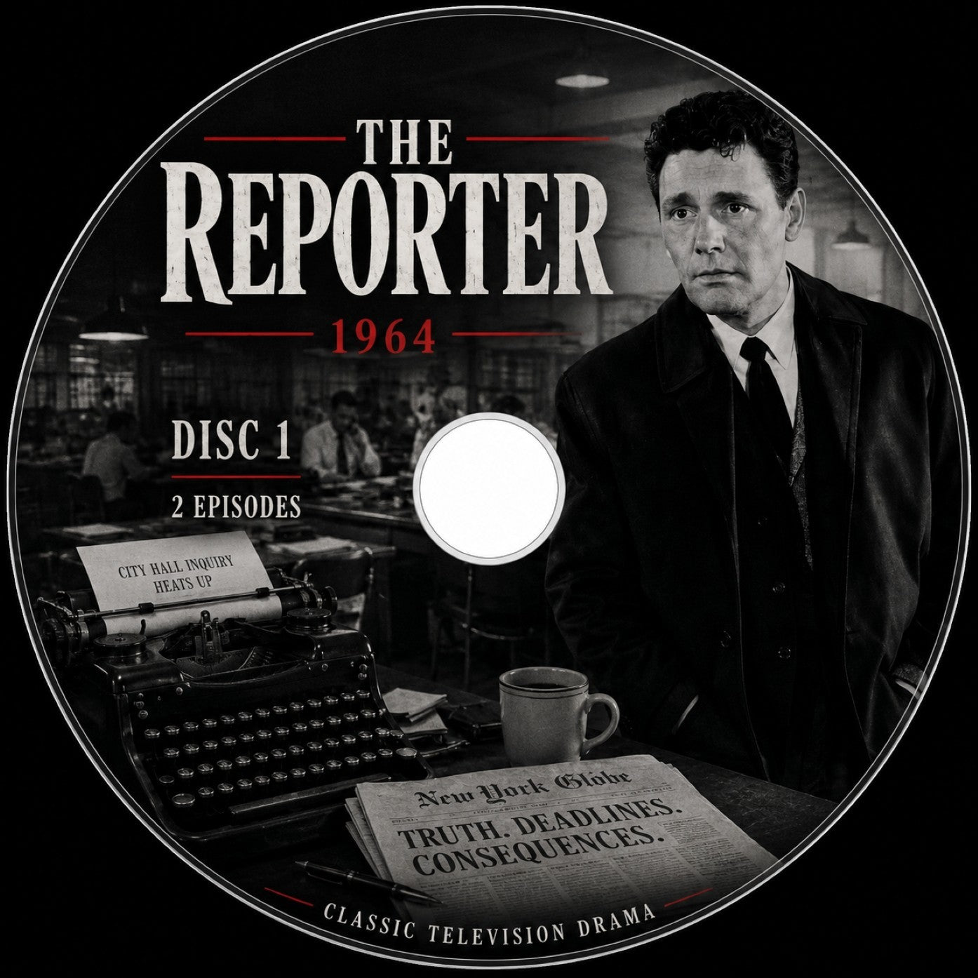 The Reporter 1964 Harry Guardino Rare TV Series 2 Episodes Classic Drama DVD
