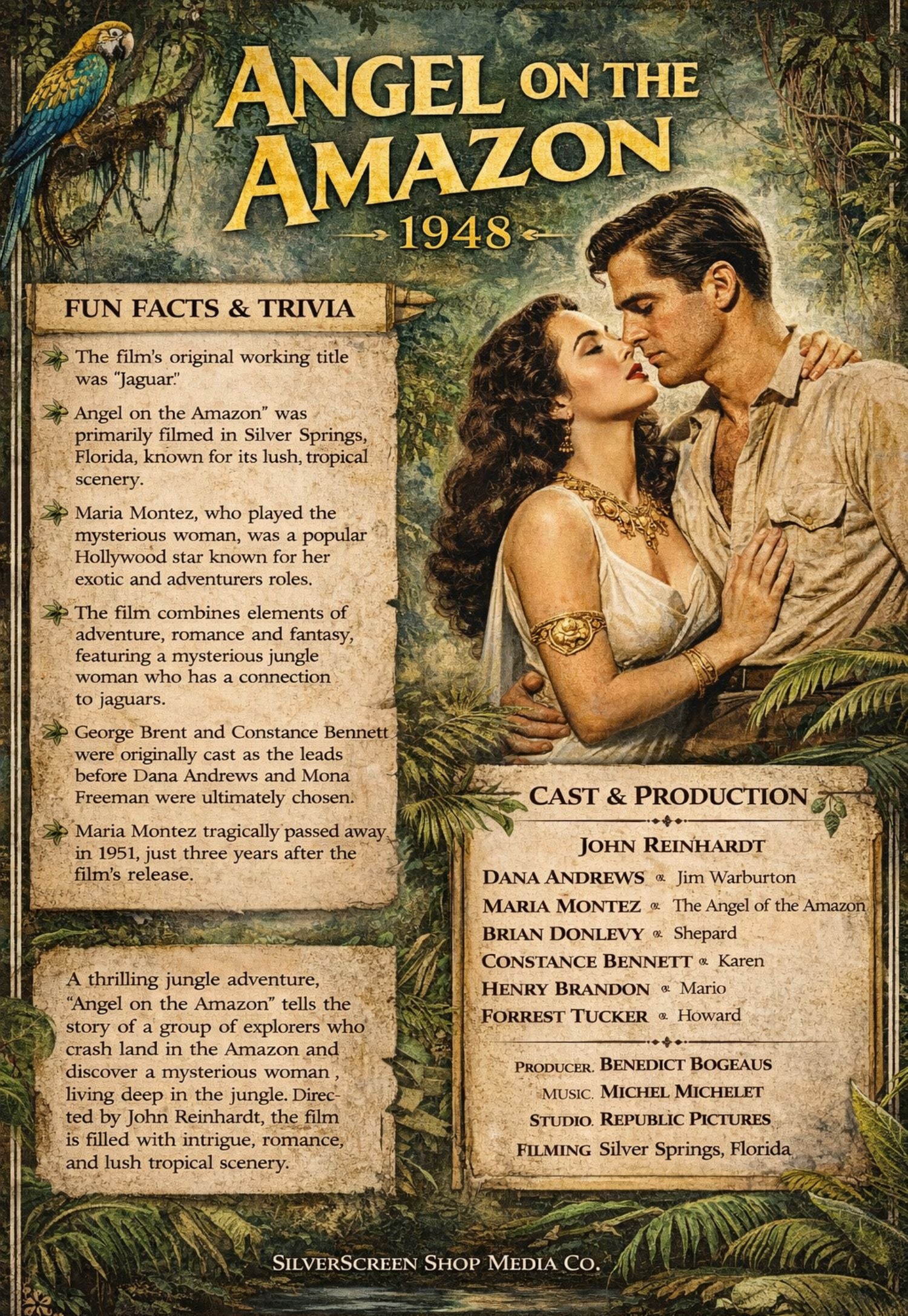 ANGEL ON THE AMAZON (1948) CLASSIC JUNGLE ADVENTURE DRAMA FILM ON DVD