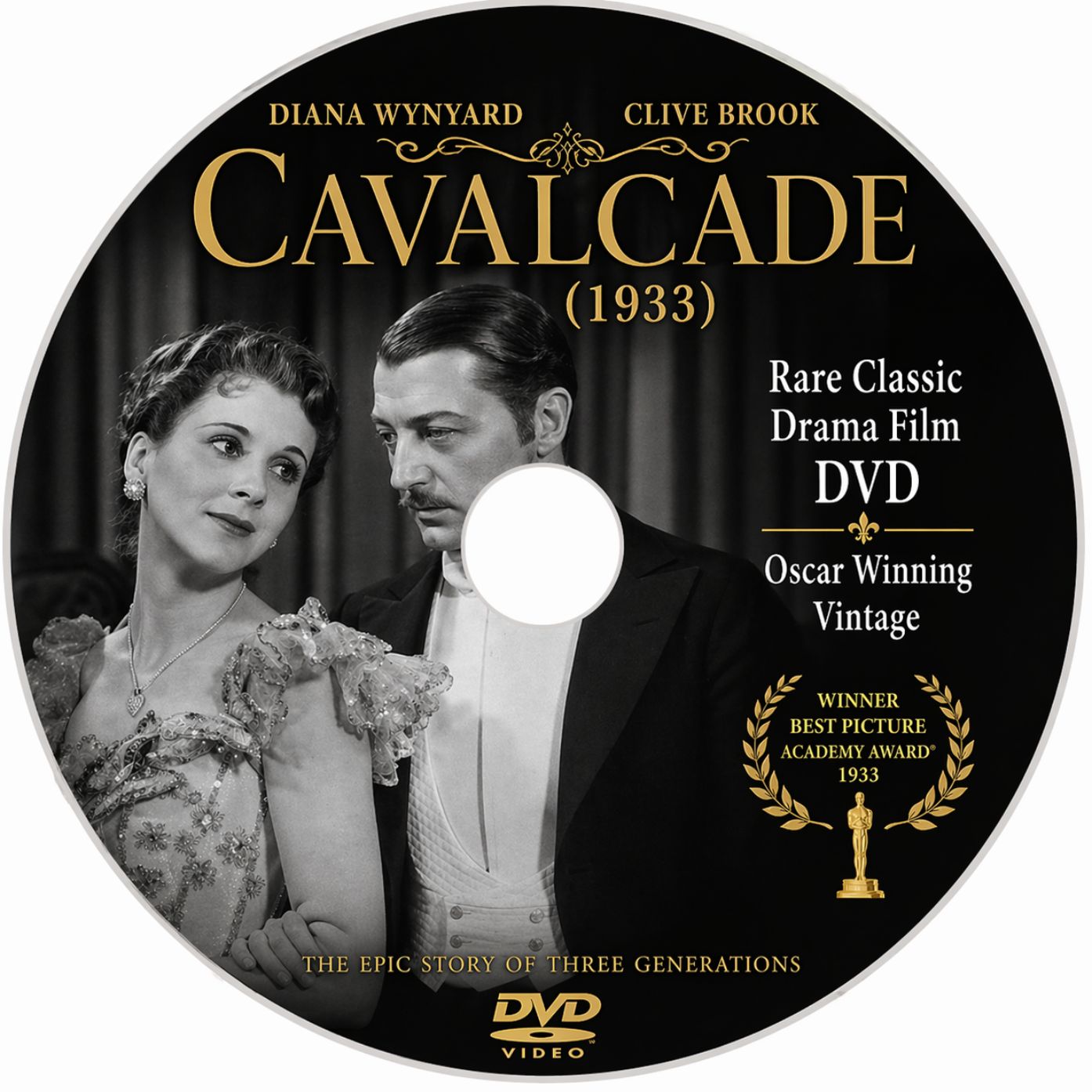 Cavalcade 1933 Historical Drama Film DVD With Cover Art Oscar Winning