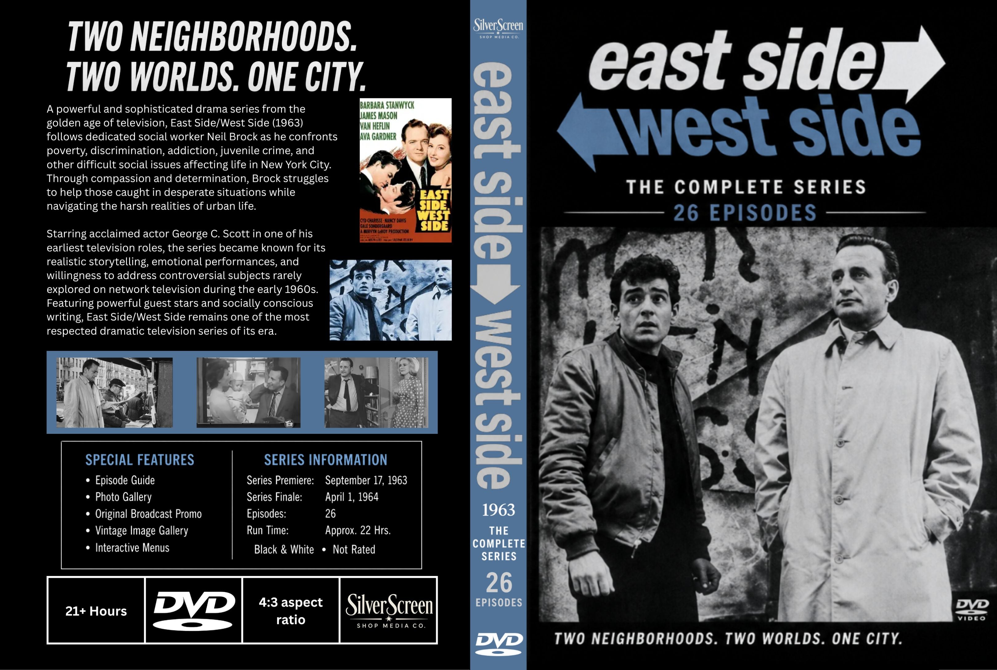 East Side/West Side 1963 Classic TV Drama DVD 26 Episodes George C Scott