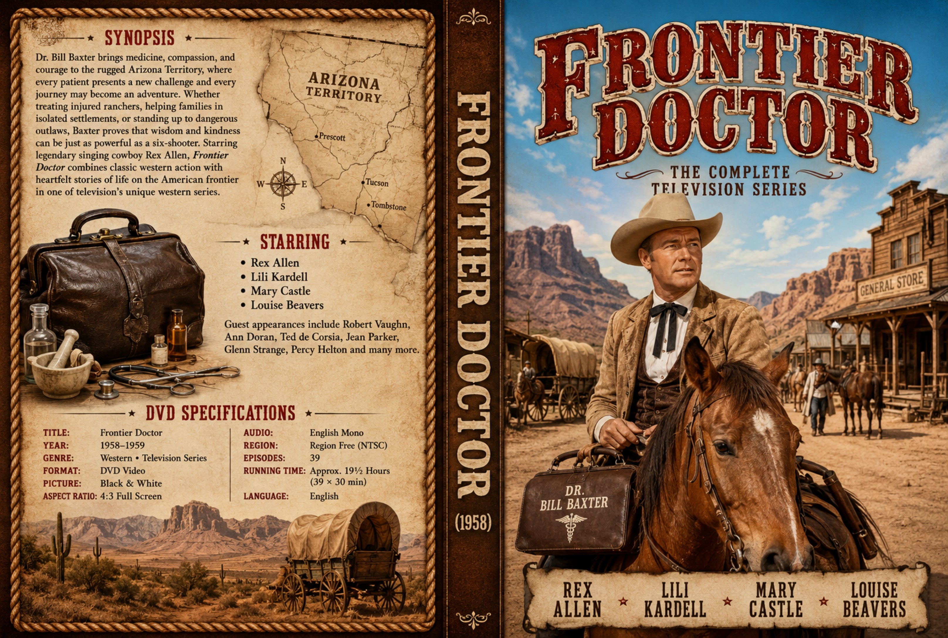 Frontier Doctor (1958) Classic Western TV Series DVD – 39 Episodes