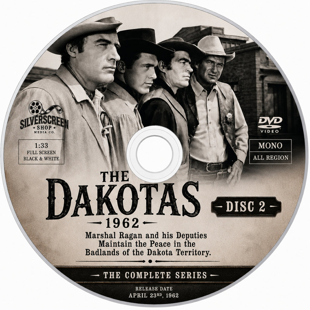 The Dakotas 1962 Complete Series Classic Western TV DVD 19 Episodes