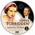 Forbidden 1932 Pre Code Drama Film DVD With Cover Art Barbara Stanwyck