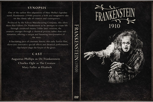 Frankenstein (1910) Silent Film - HD Restoration (DVD) w/ Case, Public Domain