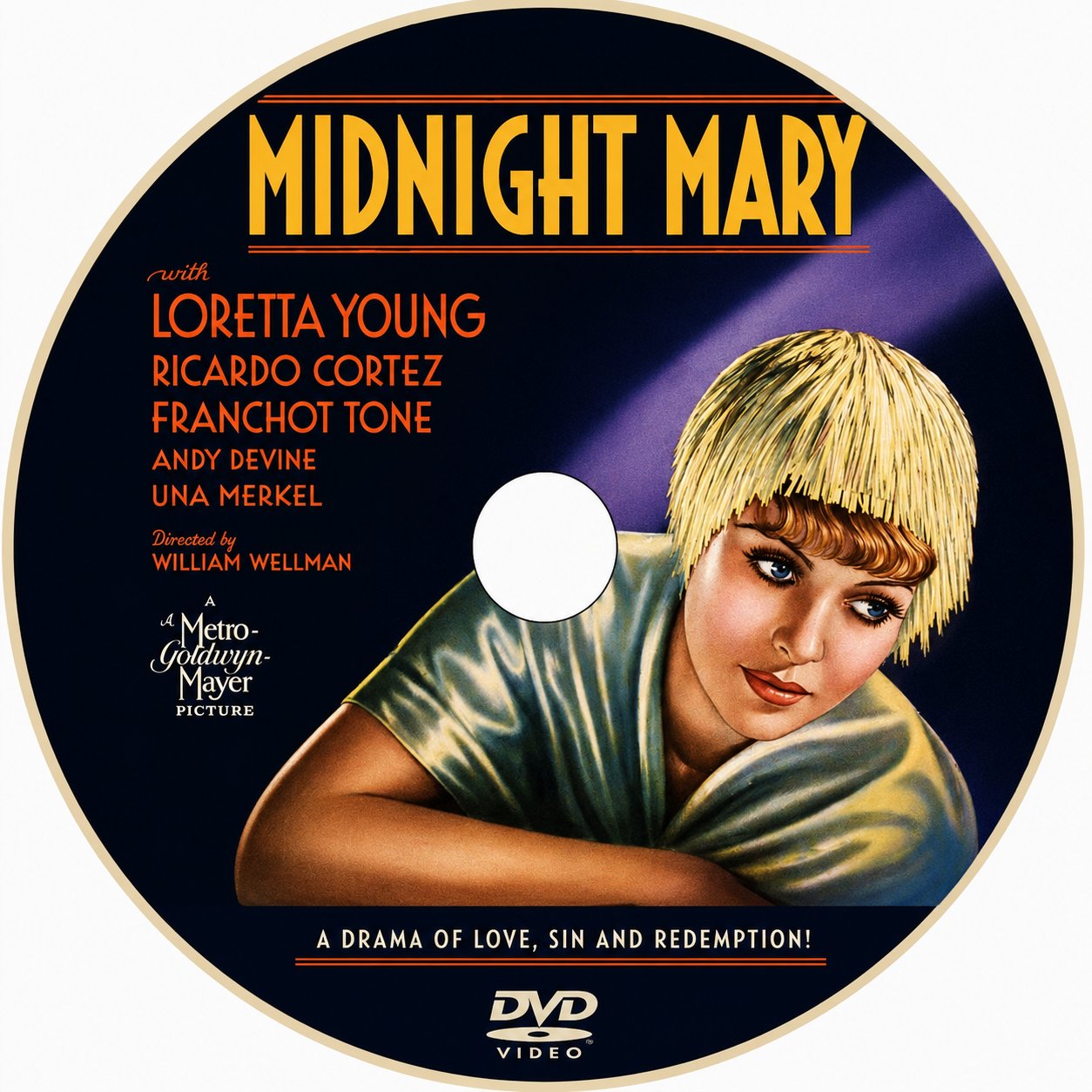 Midnight Mary 1933 Pre Code Crime Drama Film DVD With Cover Art Loretta Young