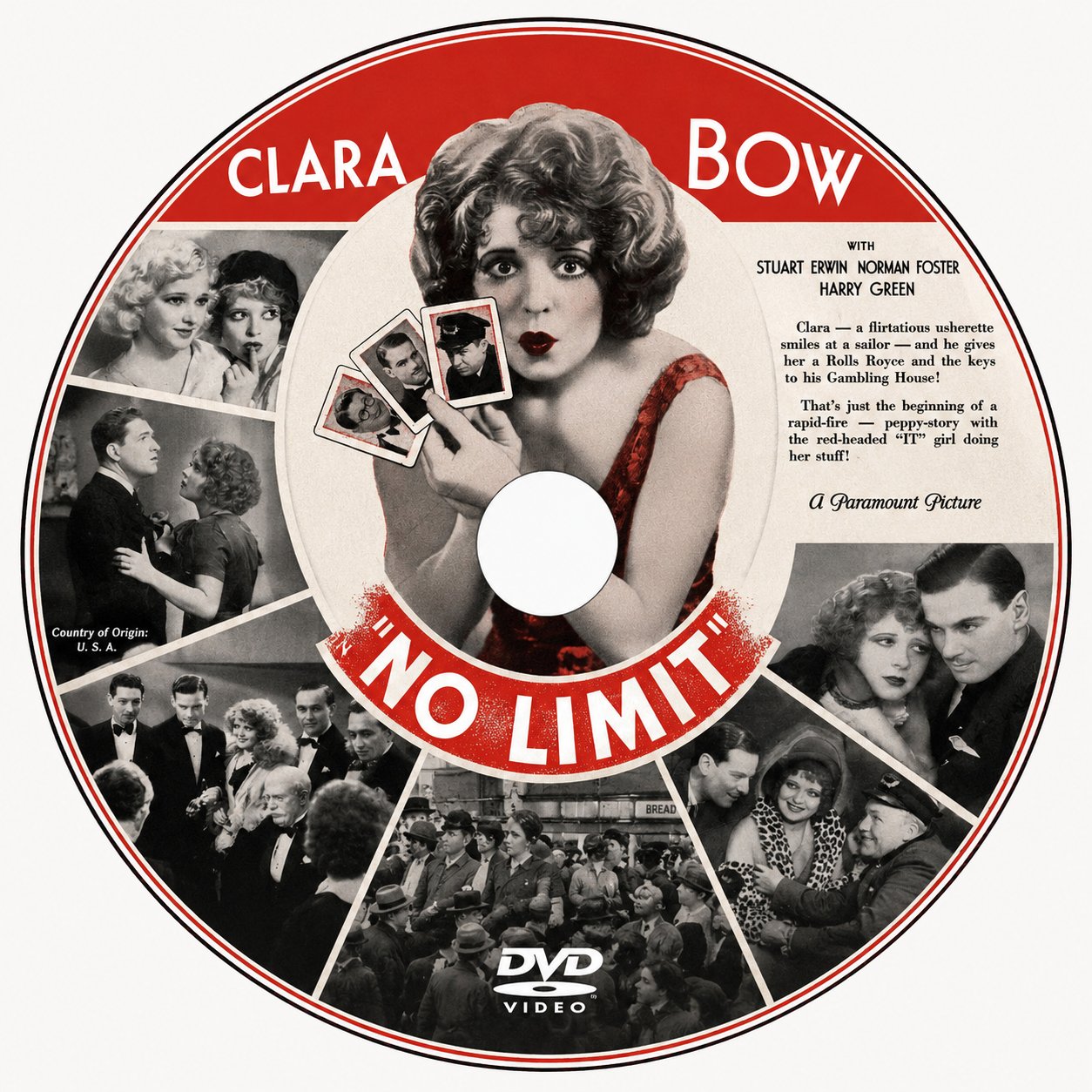 No Limit 1931 Pre Code Comedy Film DVD With Cover Art Clara Bow
