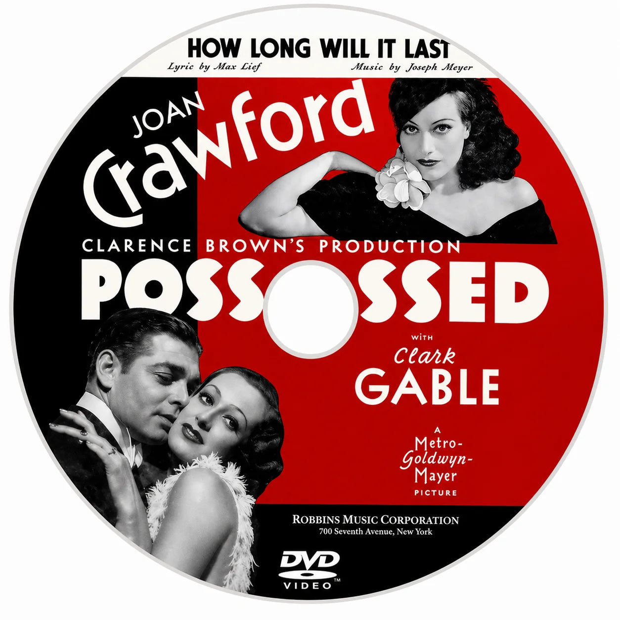 Possessed 1931 Rare Pre-Code Drama DVD Classic