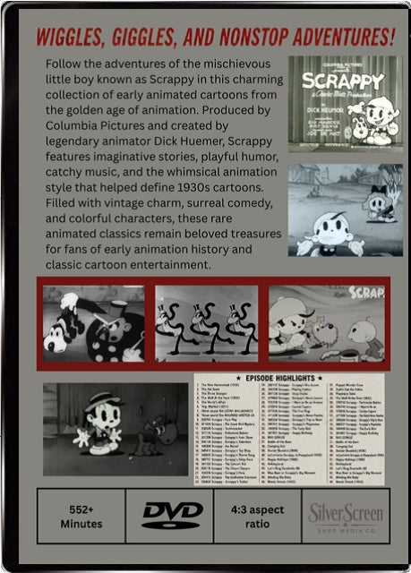 Scrappy 1931Classic Cartoon Collection DVD 68 Classic Animated Shorts