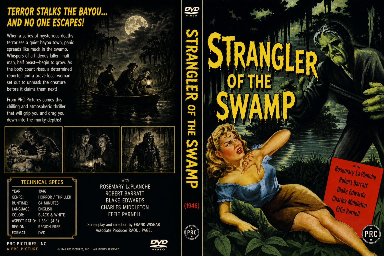 Strangler of the Swamp 1946 Horror Mystery Film DVD With Cover Art Classic