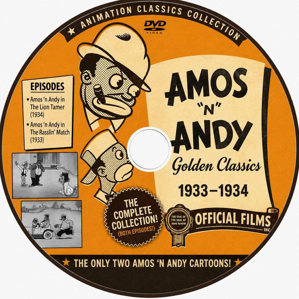 Amos and Andy Cartoons DVD 2 Rare Animated Shorts Classic Cartoon Collector Ed