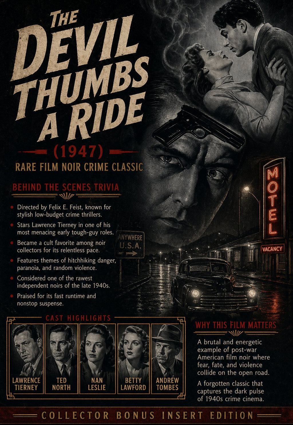 The Devil Thumbs a Ride 1947 Rare Film Noir Crime DVD Classic