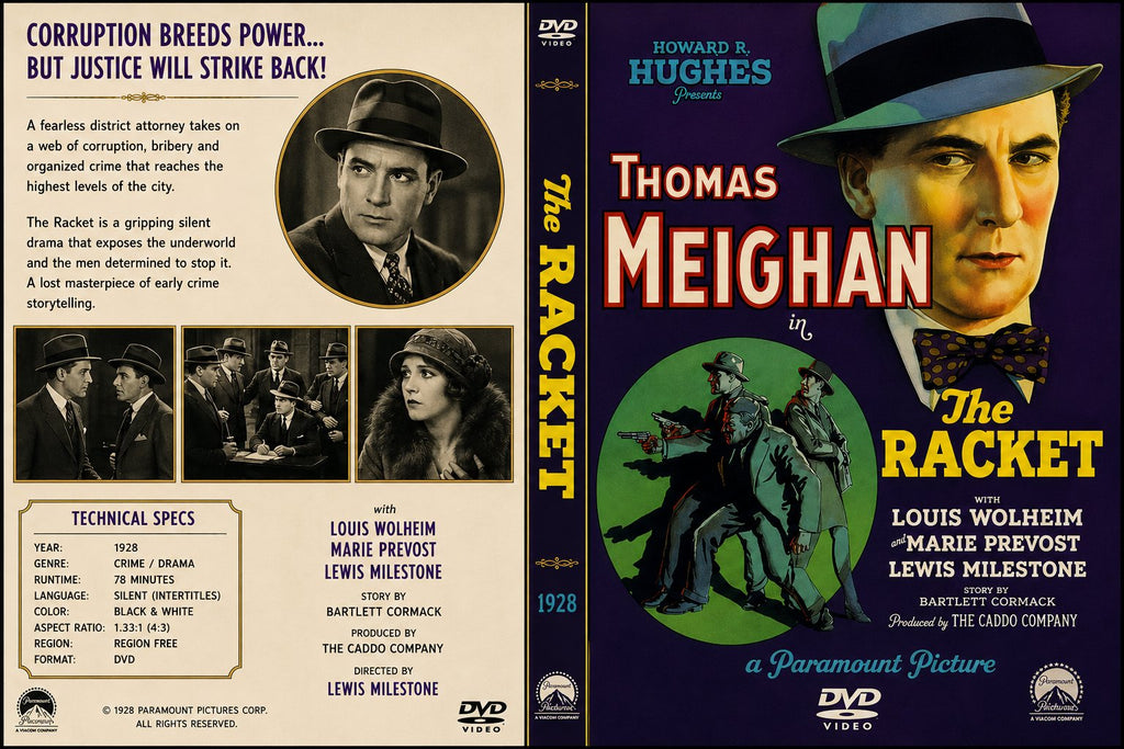 The Racket 1928 Rare Classic Silent Crime Drama DVD Howard Hughes Cover Art