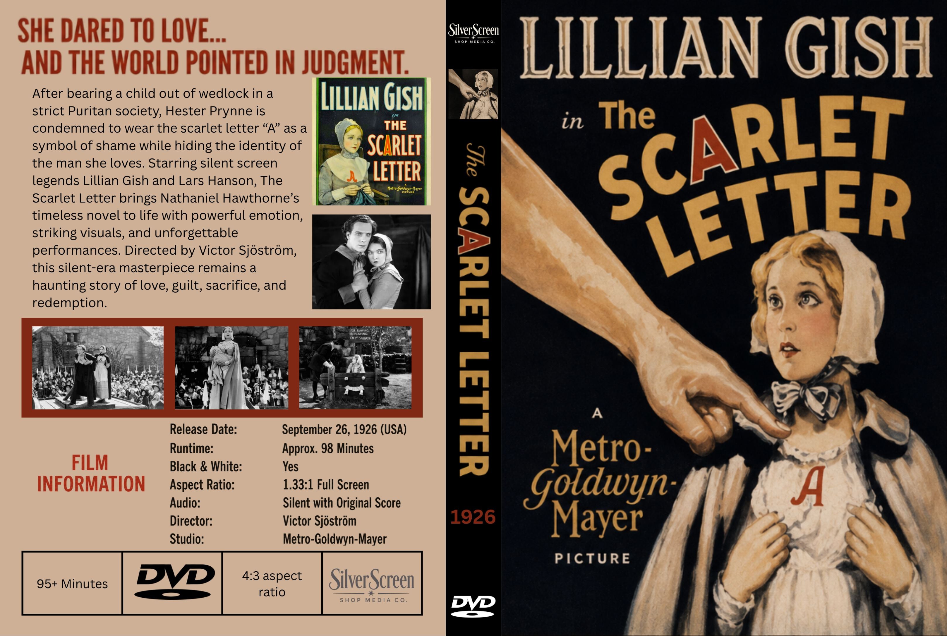 The Scarlet Letter 1926 Rare Silent Literary Drama DVD - Collectors Edition