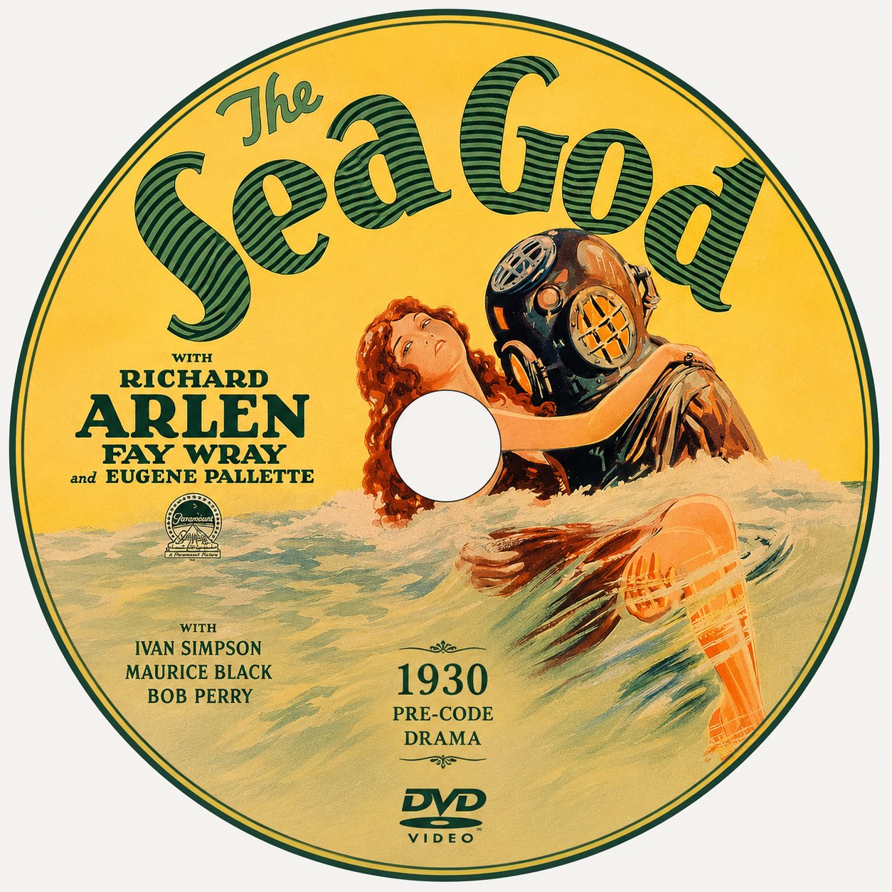 The Sea God 1930 Adventure Drama Film DVD With Cover Art Richard Arlen