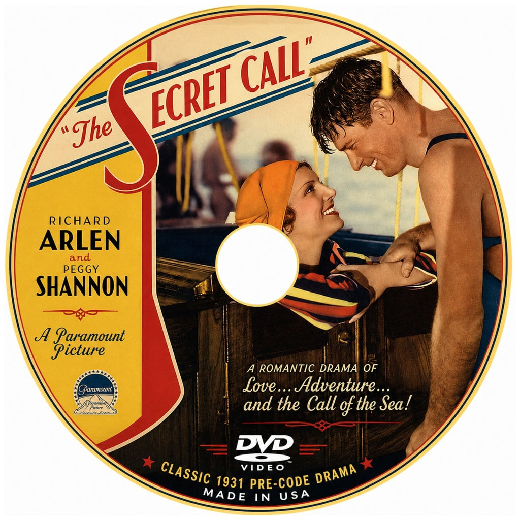 The Secret Call 1931 Pre Code Crime Drama Film DVD With Cover Art