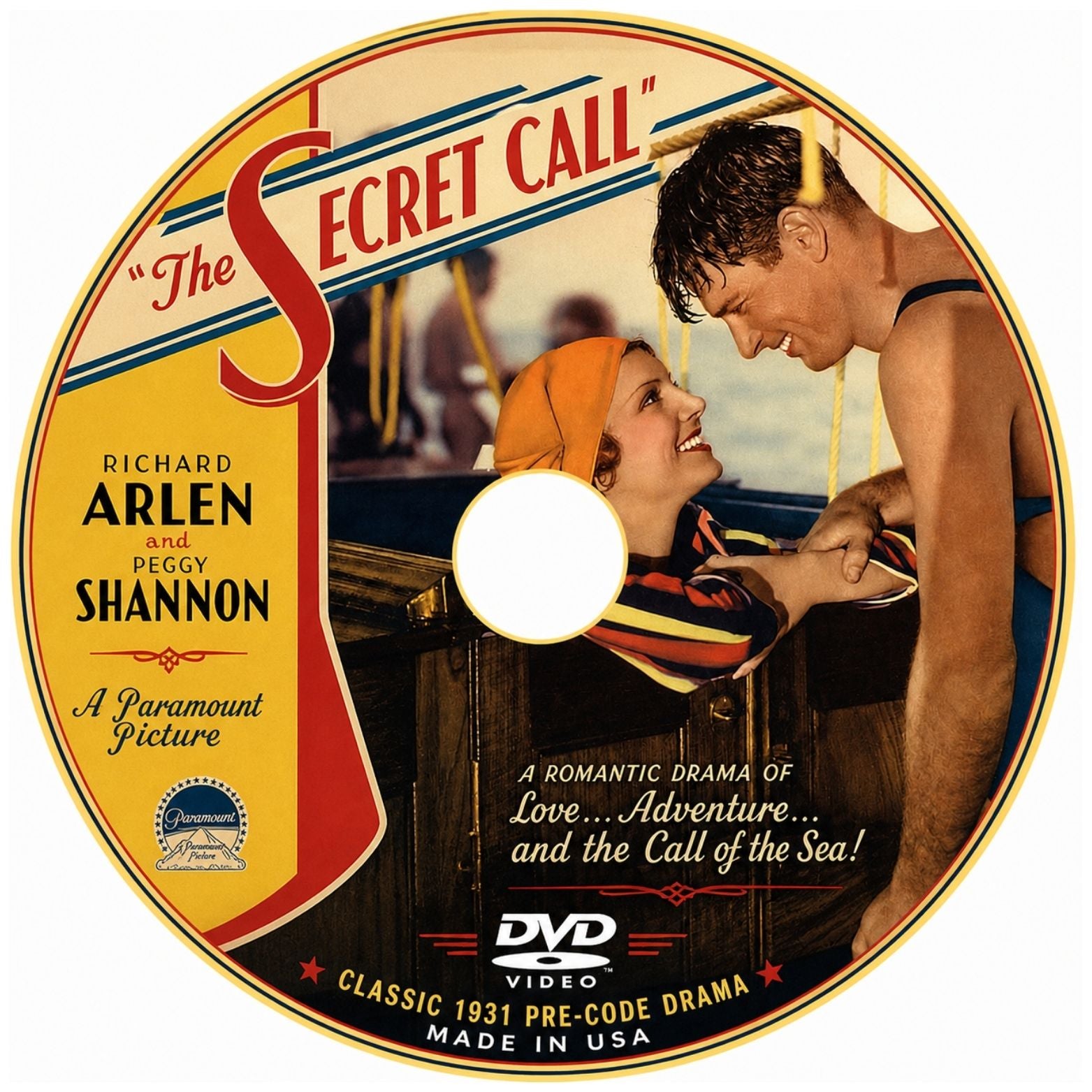 The Secret Call 1931 Pre Code Crime Drama Film DVD With Cover Art