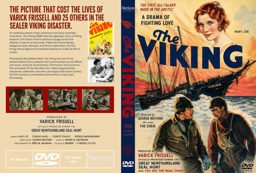 The Viking 1928 Rare Classic Silent Adventure DVD With Cover Art