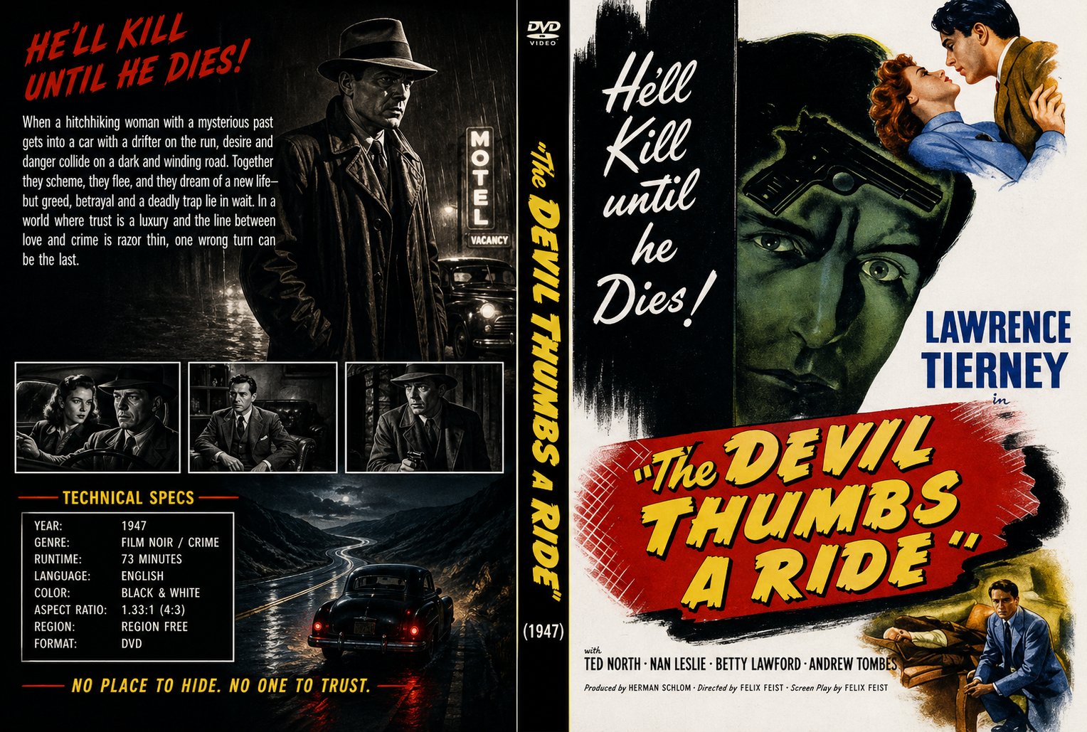 The Devil Thumbs a Ride 1947 Rare Film Noir Crime DVD Classic