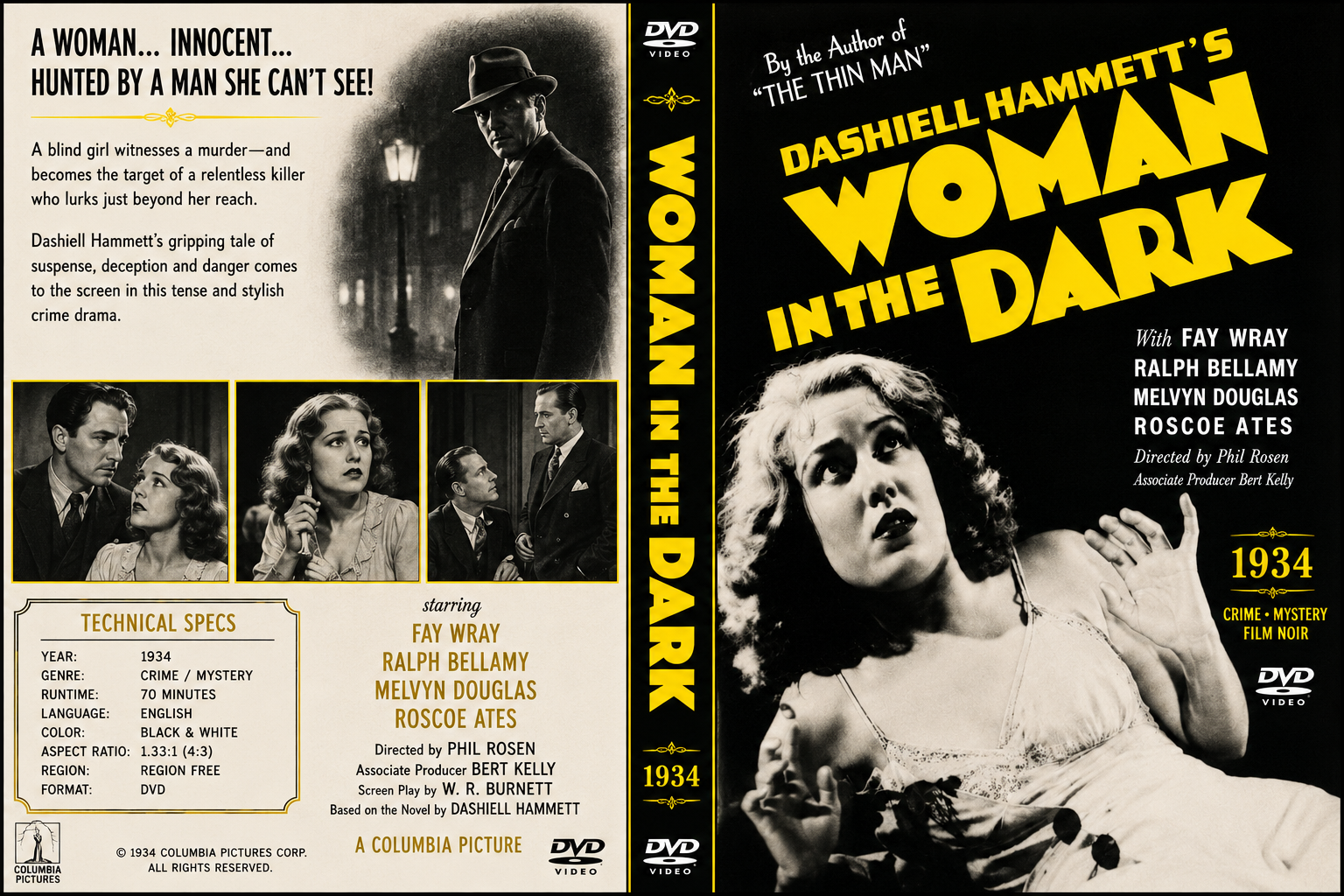 Woman in the Dark 1934 Rare Crime Drama DVD Classic