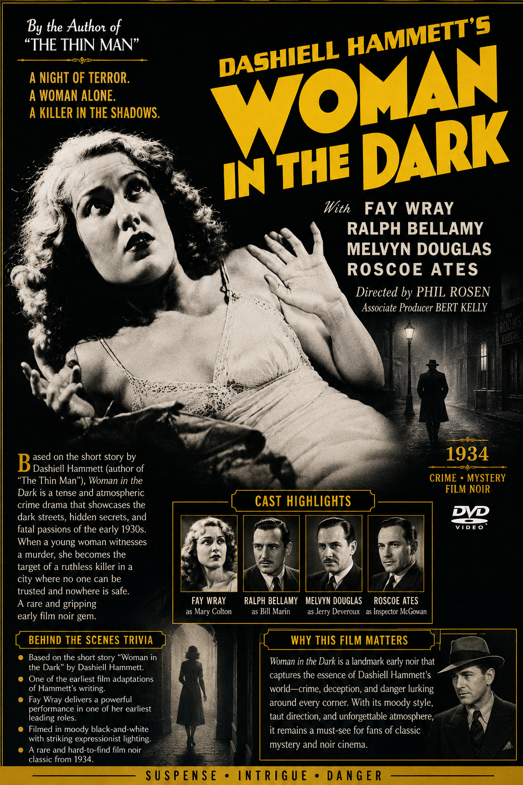 Woman in the Dark 1934 Rare Crime Drama DVD Classic