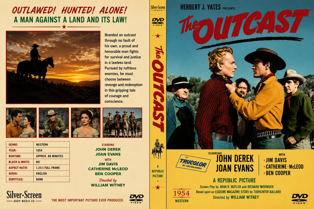 The Outcast 1954 Western Film DVD With Cover Art John Derek