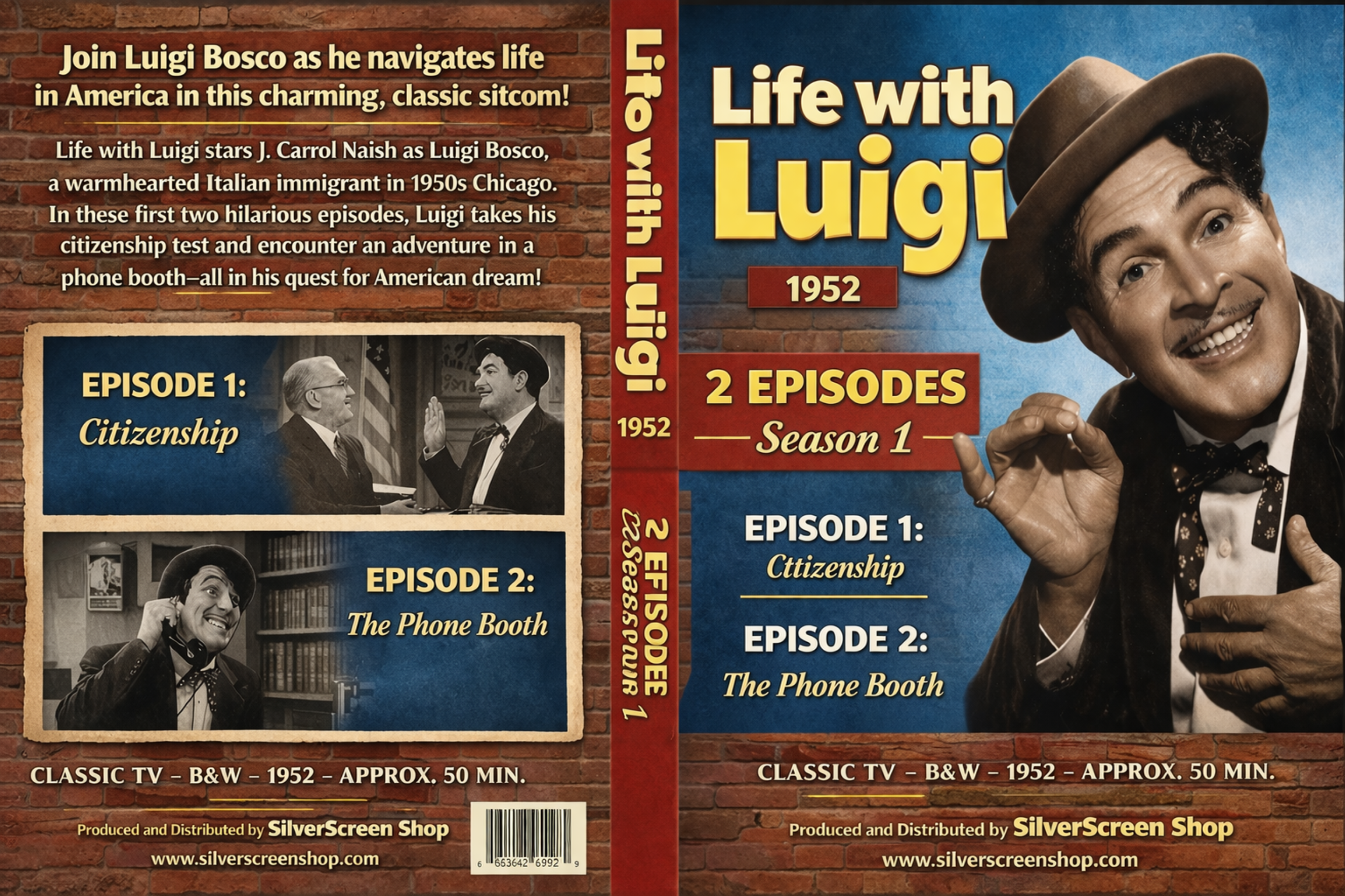 Life With Luigi 1952 TV Series DVD 2 Episodes Classic Comedy Rare