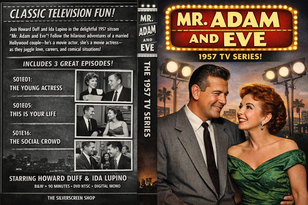 Mr. Adam and Eve (1957) Classic TV Comedy DVD 3 Episodes Rare Sitcom