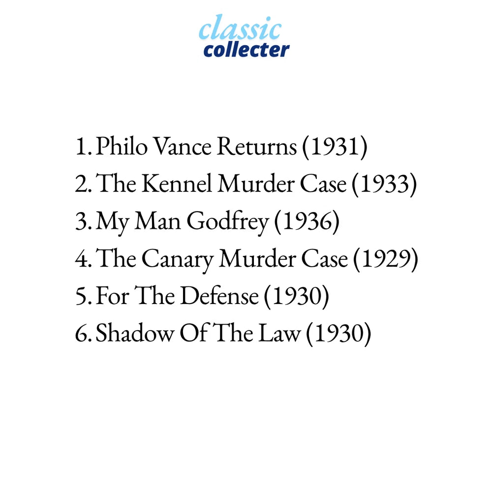 William Powell – 6 Classic Mystery and Comedy Films on DVD Collection