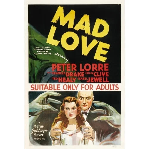 Mad Love 1935 Rare Horror Thriller DVD Classic