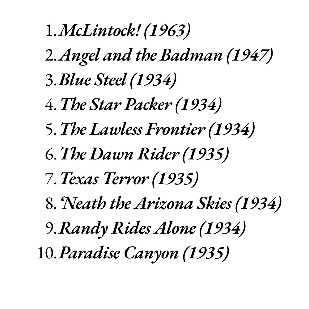 John Wayne Collection 10 Classic Western Movies on DVD – Rare Public Domain West