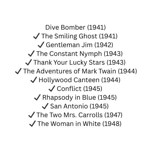 Alexis Smith 12 Film Collection 1941–1948 Rare Classic DVD Collection