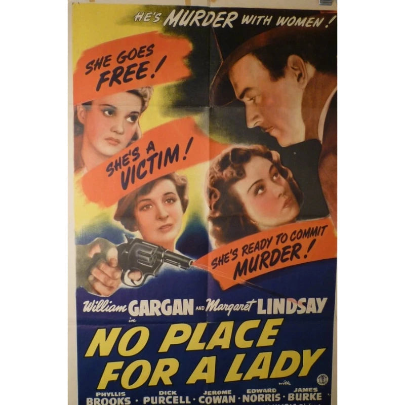 No Place for a Lady 1943 Rare Film Noir Mystery DVD Classic