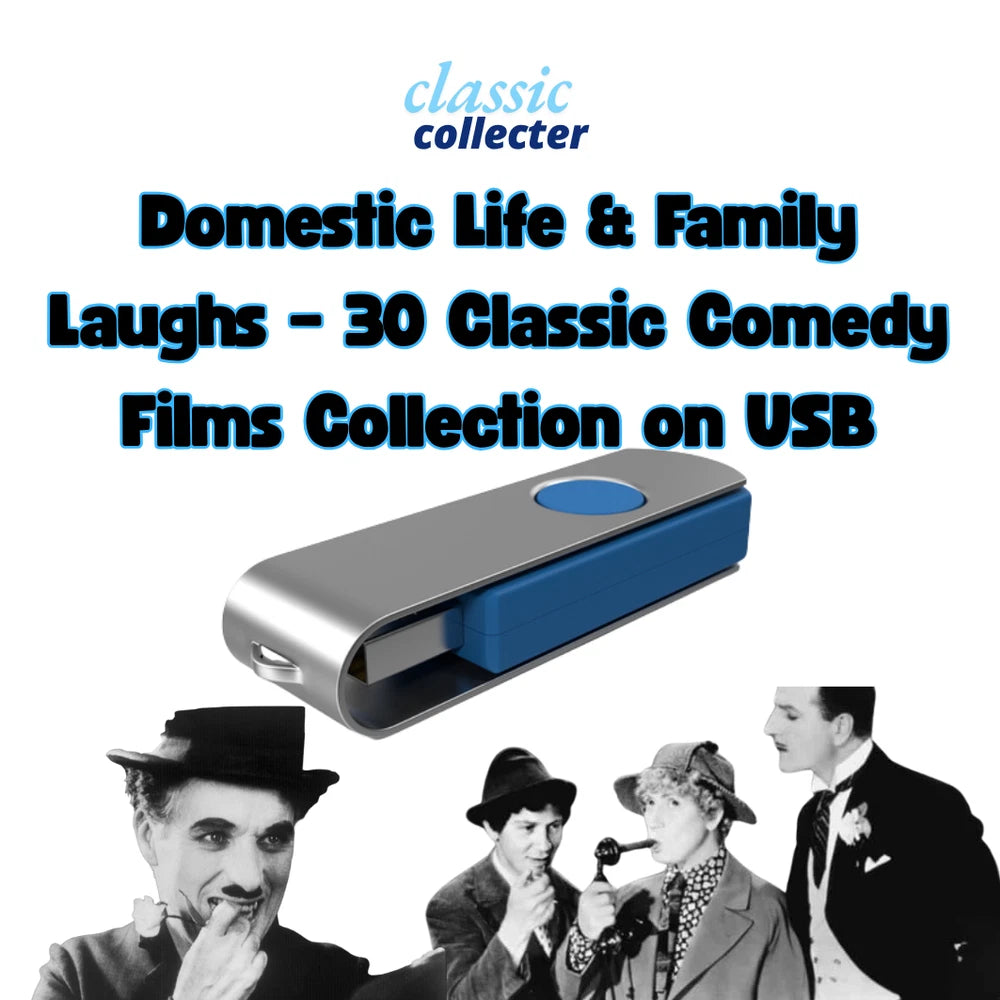 Domestic Life & Family Laughs – 30 Classic Comedy Films Collection on USB