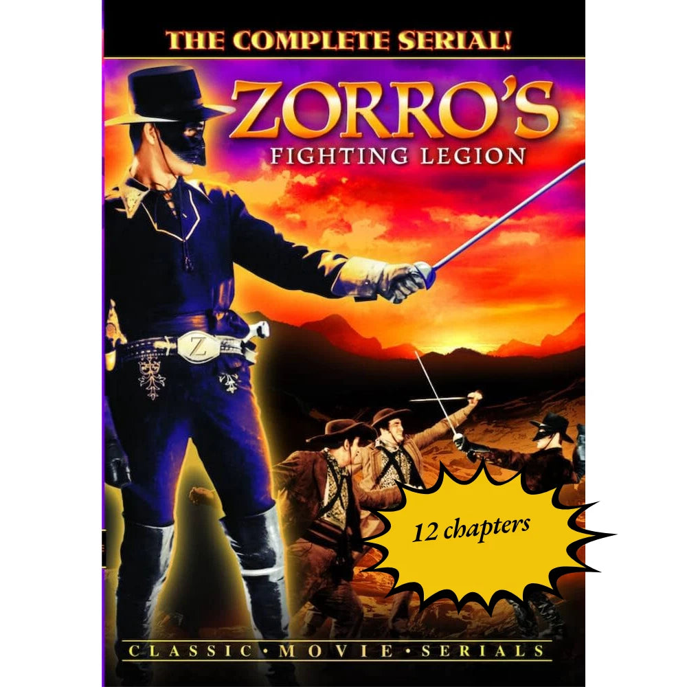 Zorro's Fighting Legion (1939) 12-Chapter Republic Serial Adventure on DVD
