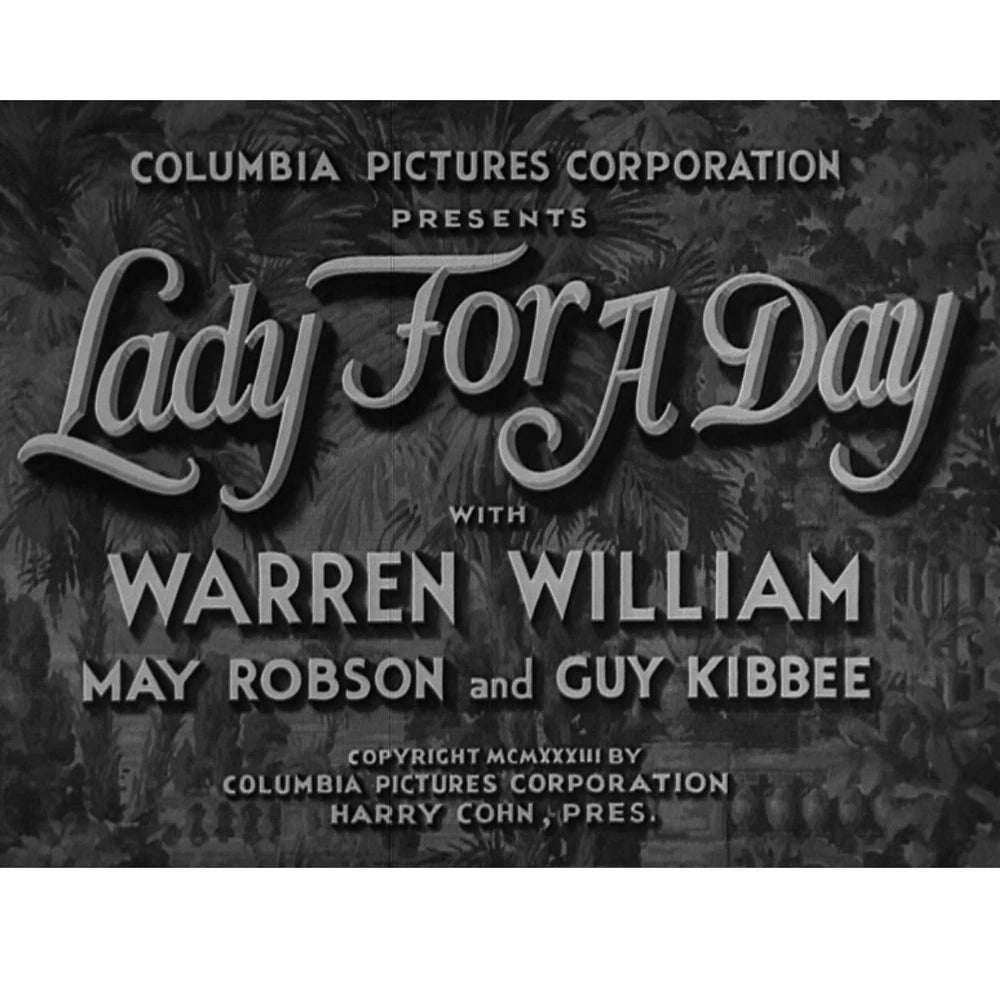 Lady for a Day (1933) Classic Comedy Drama Film on DVD May Robson Warren William