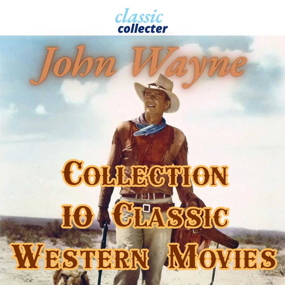 John Wayne Collection 10 Classic Western Movies on DVD – Rare Public Domain West