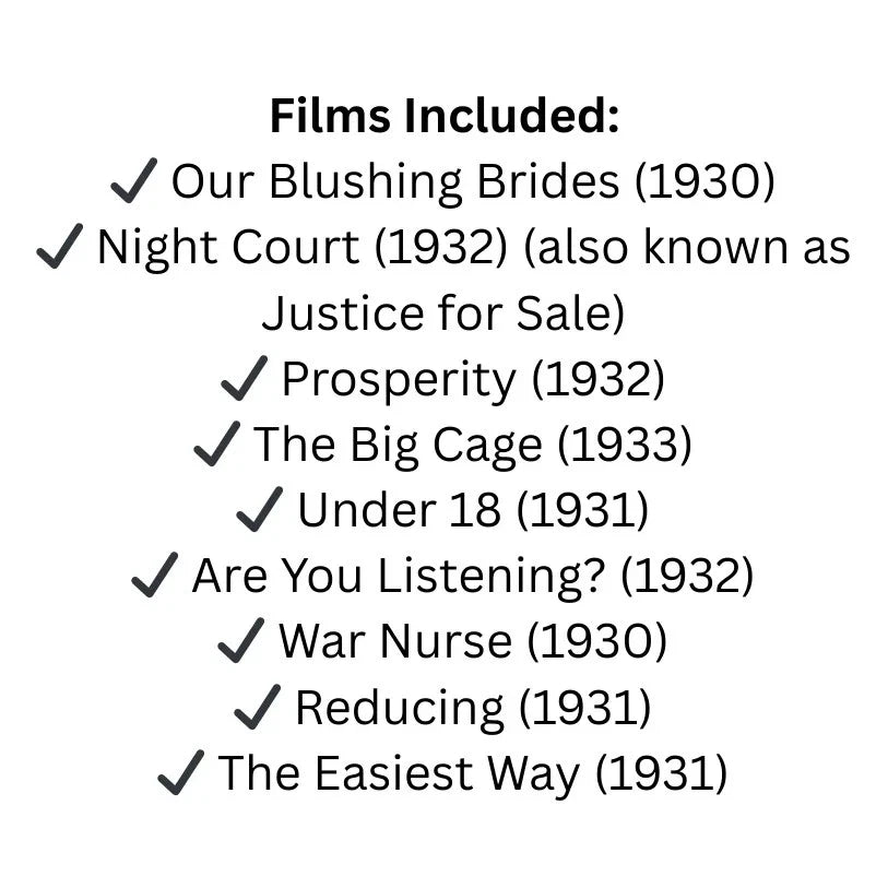 Anita Page 9 Film Collection 1930–1933 Rare Classic DVD Collection