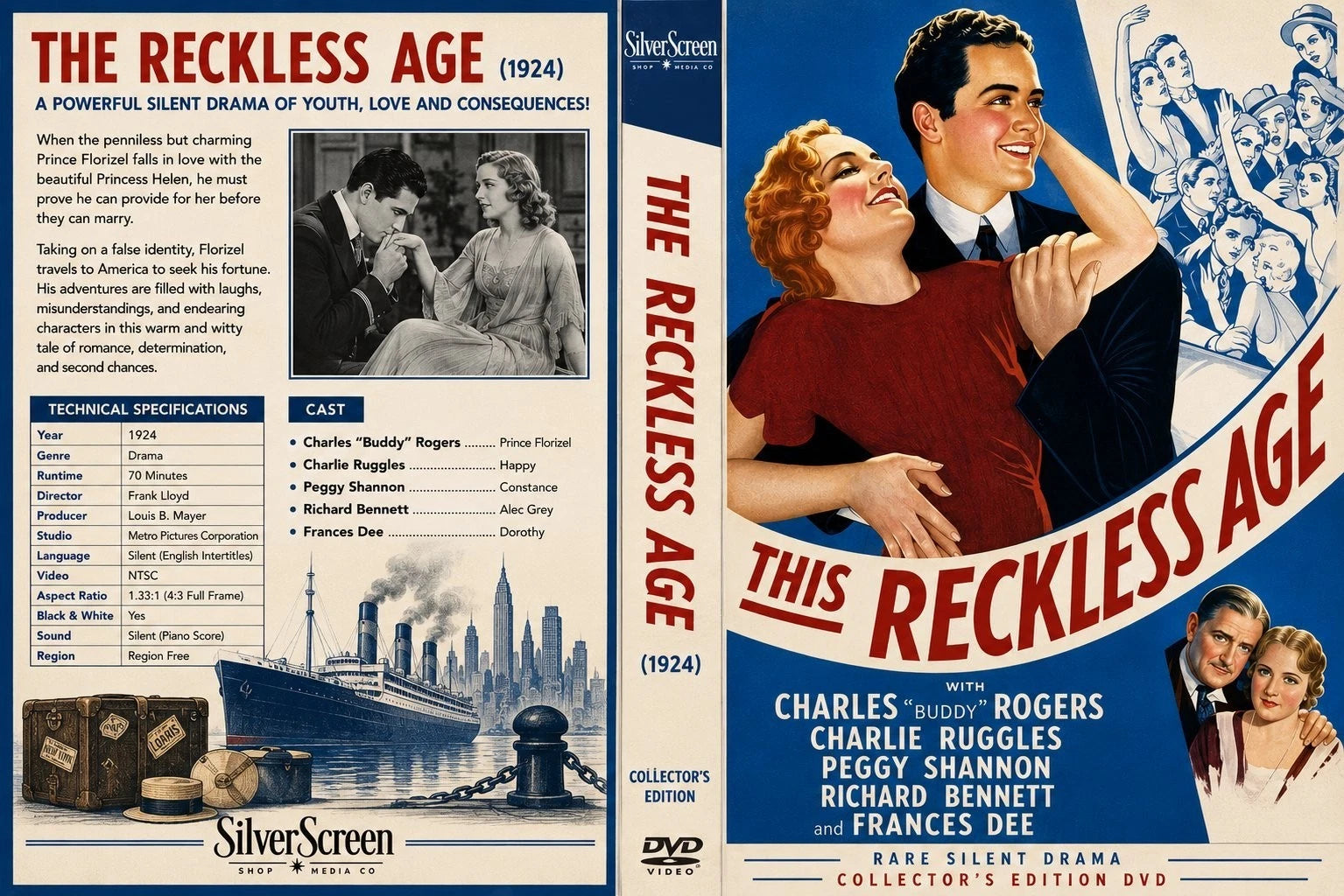 The Reckless Age (1924) Silent Drama DVD Collector Edition