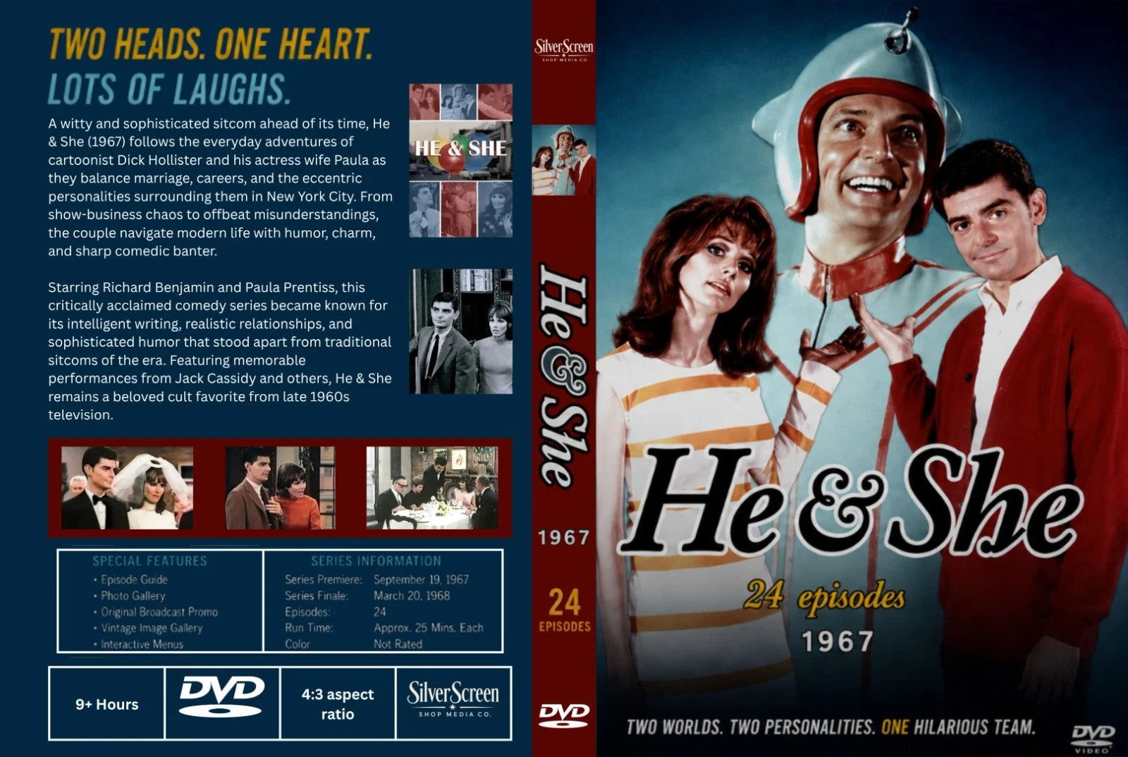 He & She 1967 TV Series DVD – 24 Episodes – Classic Comedy Richard Benjamin