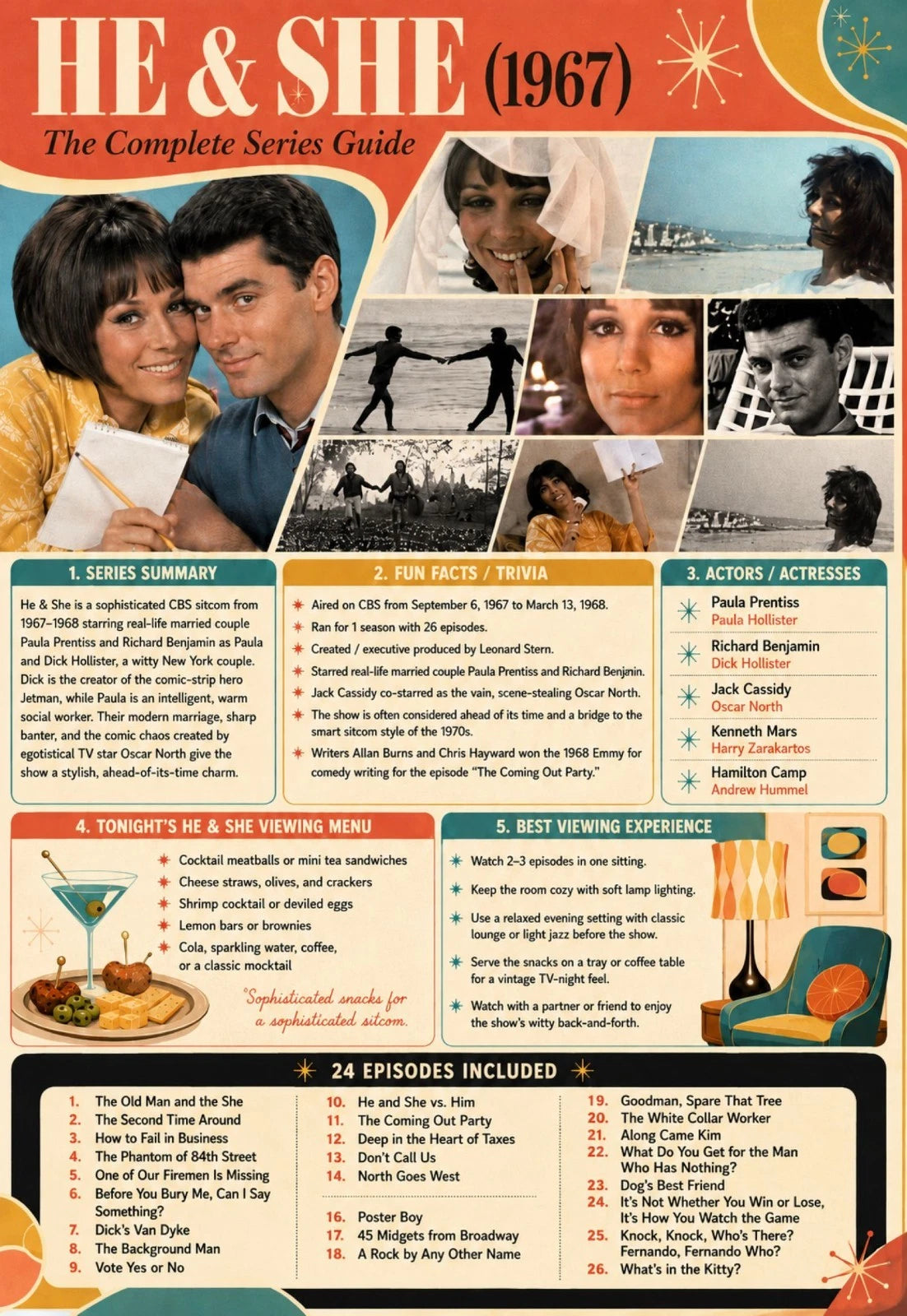 He & She 1967 TV Series DVD – 24 Episodes – Classic Comedy Richard Benjamin