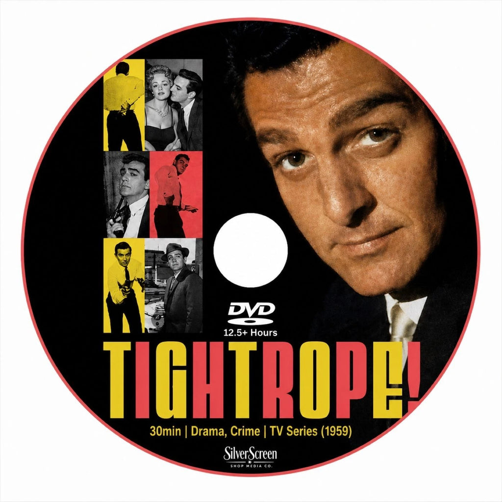 Tightrope 1959 TV Series DVD 30 Episodes Classic Crime Drama Rare With Cover Art