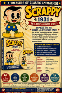 Scrappy 1931Classic Cartoon Collection DVD 68 Classic Animated Shorts